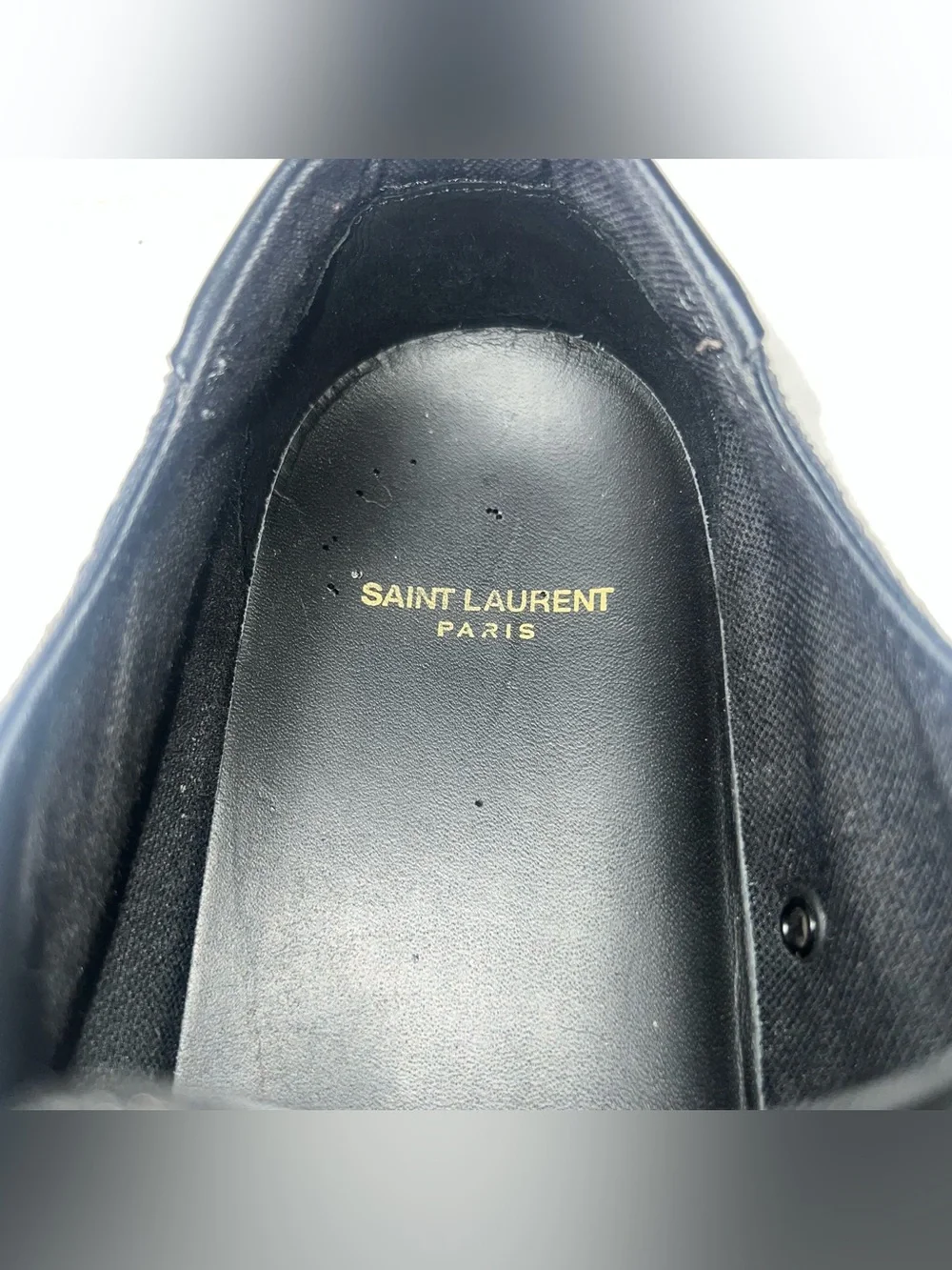 Yves Saint Laurent YSL Bedford Glitter Low Top Sneakers Mens EU 47 Black Gold